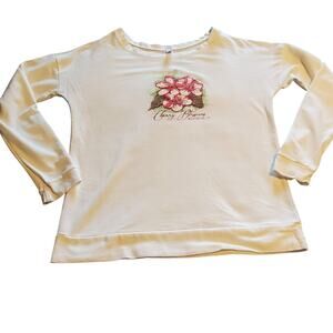 Washington DC Cherry Blossom Long Sleeve T-Shirt Size S Cotton Poly